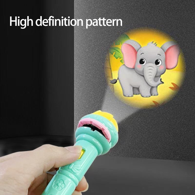 Baby Sleeping Flashlight Lights Up Toys Projector Cartoon Torch Lamp Education Cognitive Animals creative Toys for kids