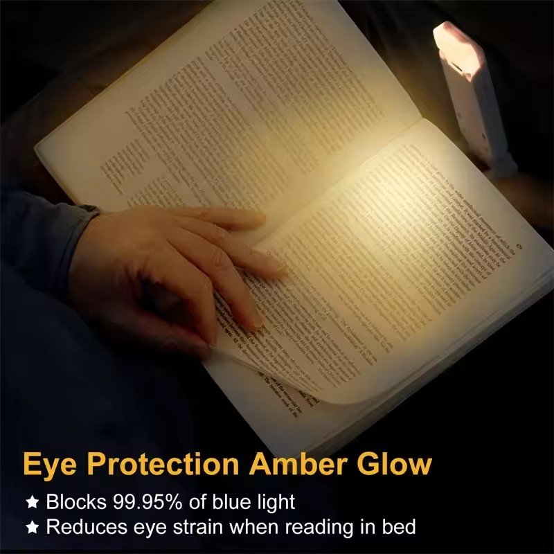 Hot Sales USB Rechargeable Book Light for Reading in Bed Portable Clip-on Dimmable 3 Brightness Levels LED Desk Reading Light