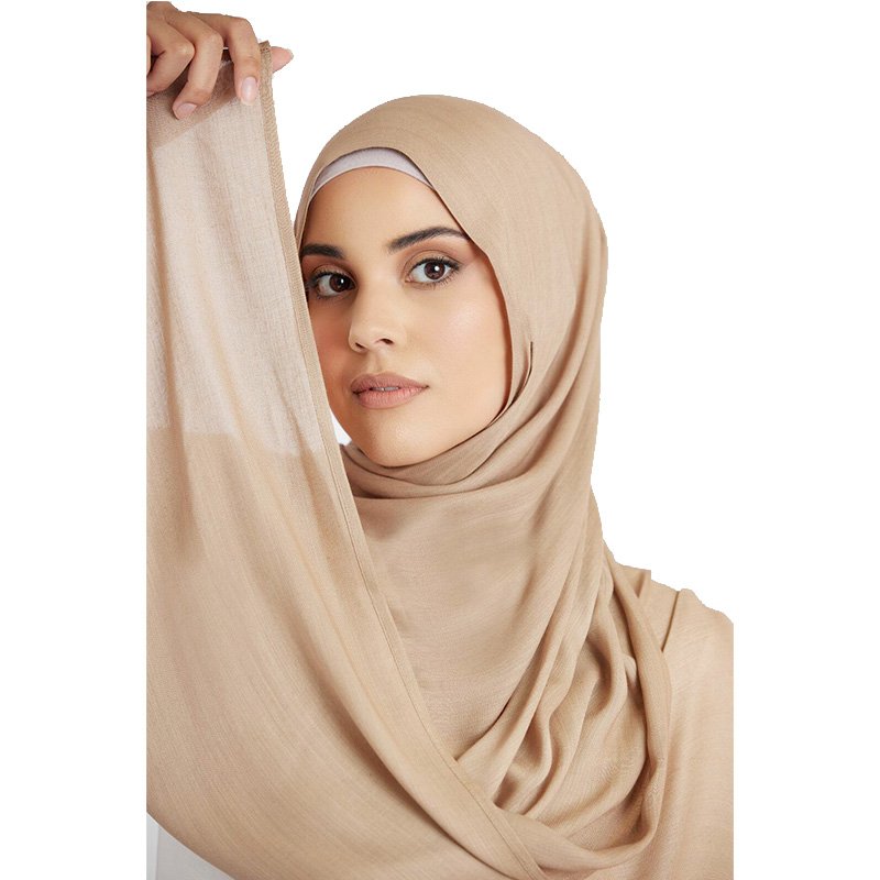 High Quality Custom Bamboo Woven Modal Scarf Double Stitching Luxury Soft Viscose Hijab Light Weight For Muslim Women Shawls