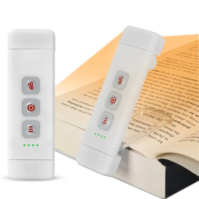 USB Rechargeable Mini LED Book Reading Light Portable Bedside & Desk Lamp with Clip Bookmark 55 Night Living Room Light
