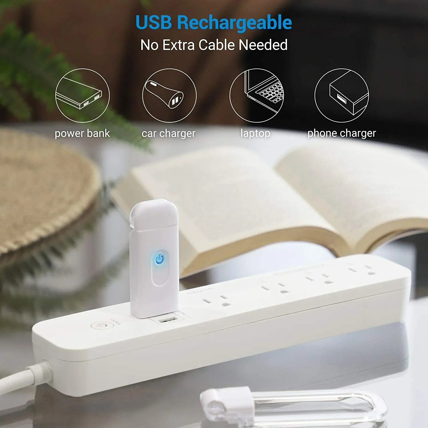 USD charging portable clip light lamp eye protection mini LED reading light