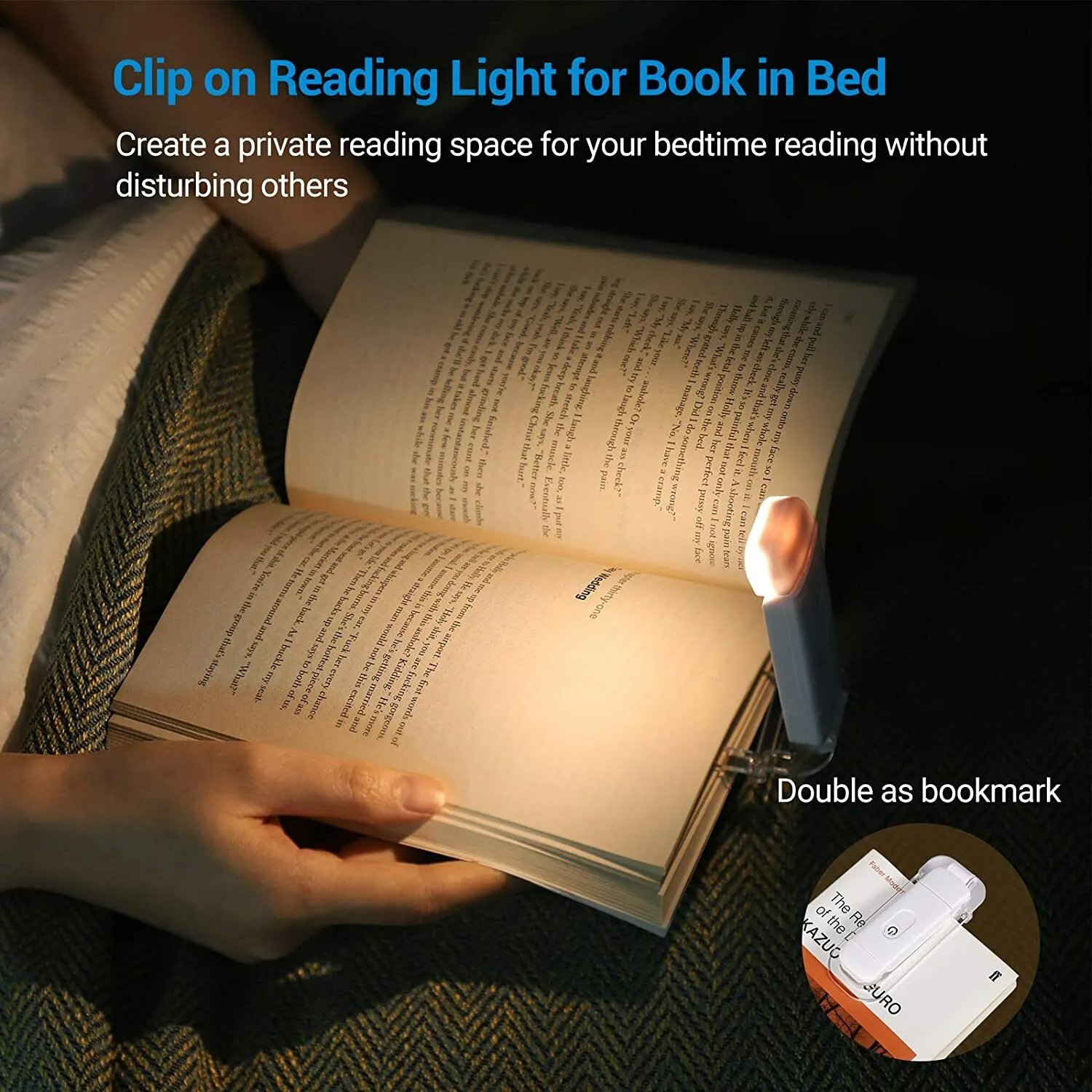 USD charging portable clip light lamp eye protection mini LED reading light
