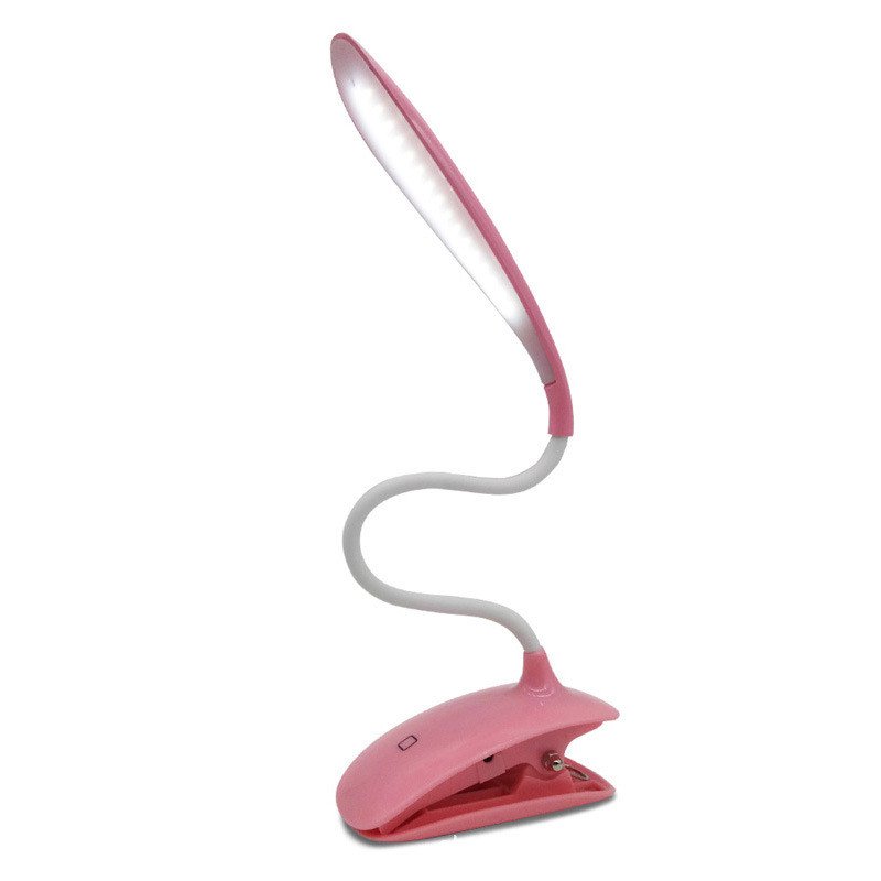 Rechargeable LED Clip On Reading Lamp 16 LEDs Eye Protection Book Light with 3 Brightness Levels USB Charging Touch Control