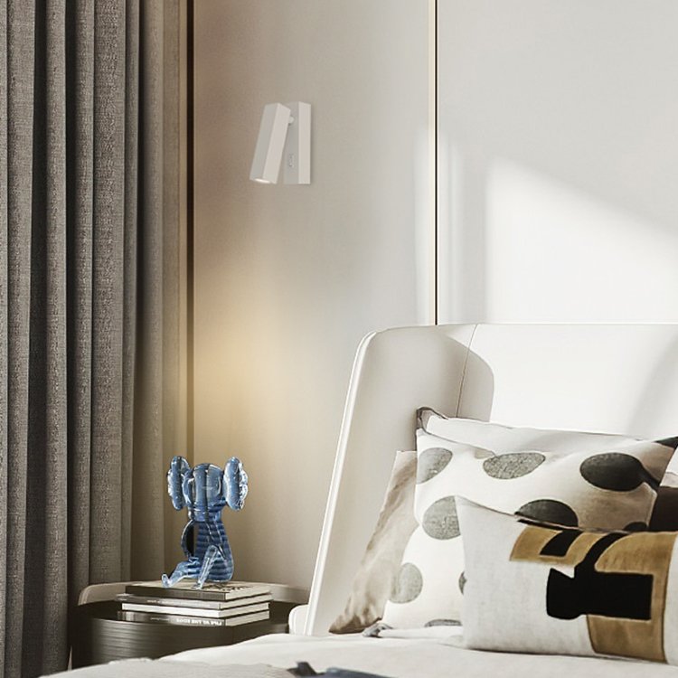 Modern simple LED wall lamp bedroom bedside lamp living room hotel exhibition hall with switch reading wall lamp