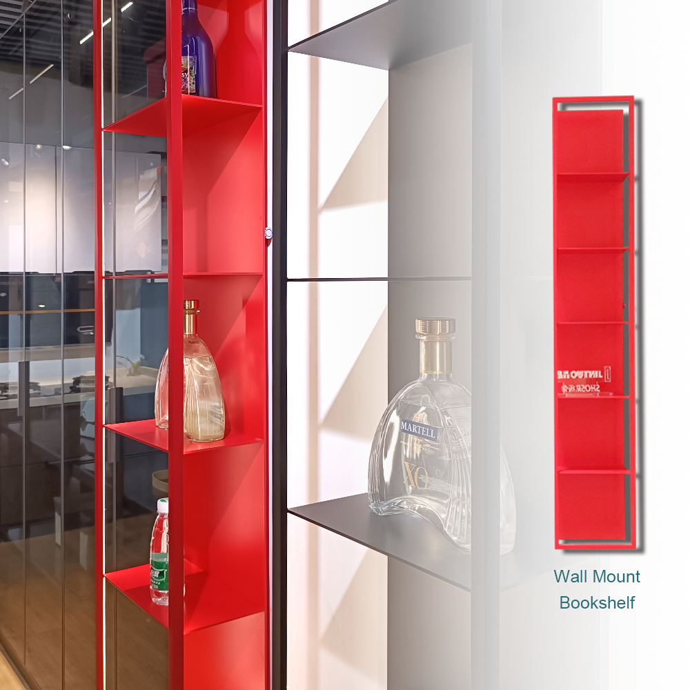 Modern Design Living Room Corner Speakers Aluminum Metal Frame Led Light Bookcases&Bookshelves Bookshelf For Kids