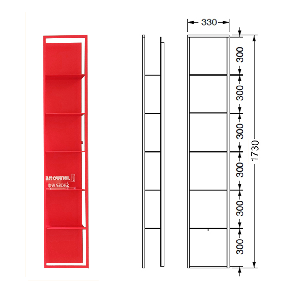 Modern Design Living Room Corner Speakers Aluminum Metal Frame Led Light Bookcases&Bookshelves Bookshelf For Kids