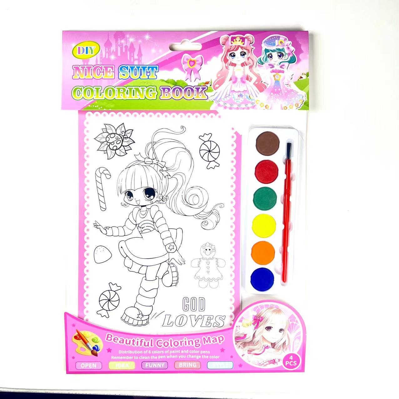 wholesale Children's Water Coloring book Drawing Light Fantasy Forest Dreamland Painting Graffiti Arts And Crafts Kids