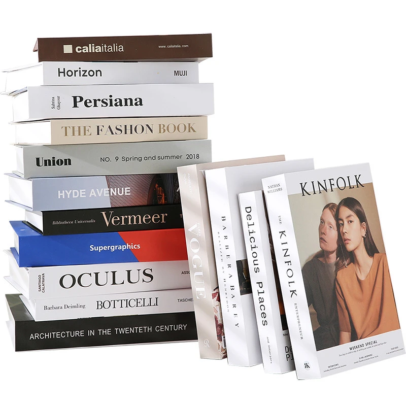 Nordic Home Hotel Decoration Faux Book Props Coffee Table Decorative Books Home Decor Luxury Designer Books