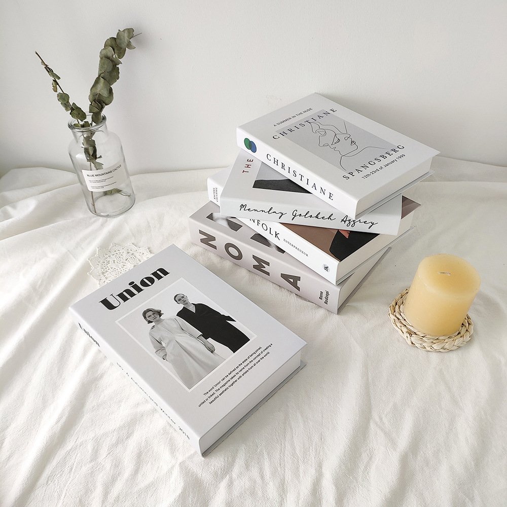 Nordic Home Hotel Decoration Faux Book Props Coffee Table Decorative Books Home Decor Luxury Designer Books
