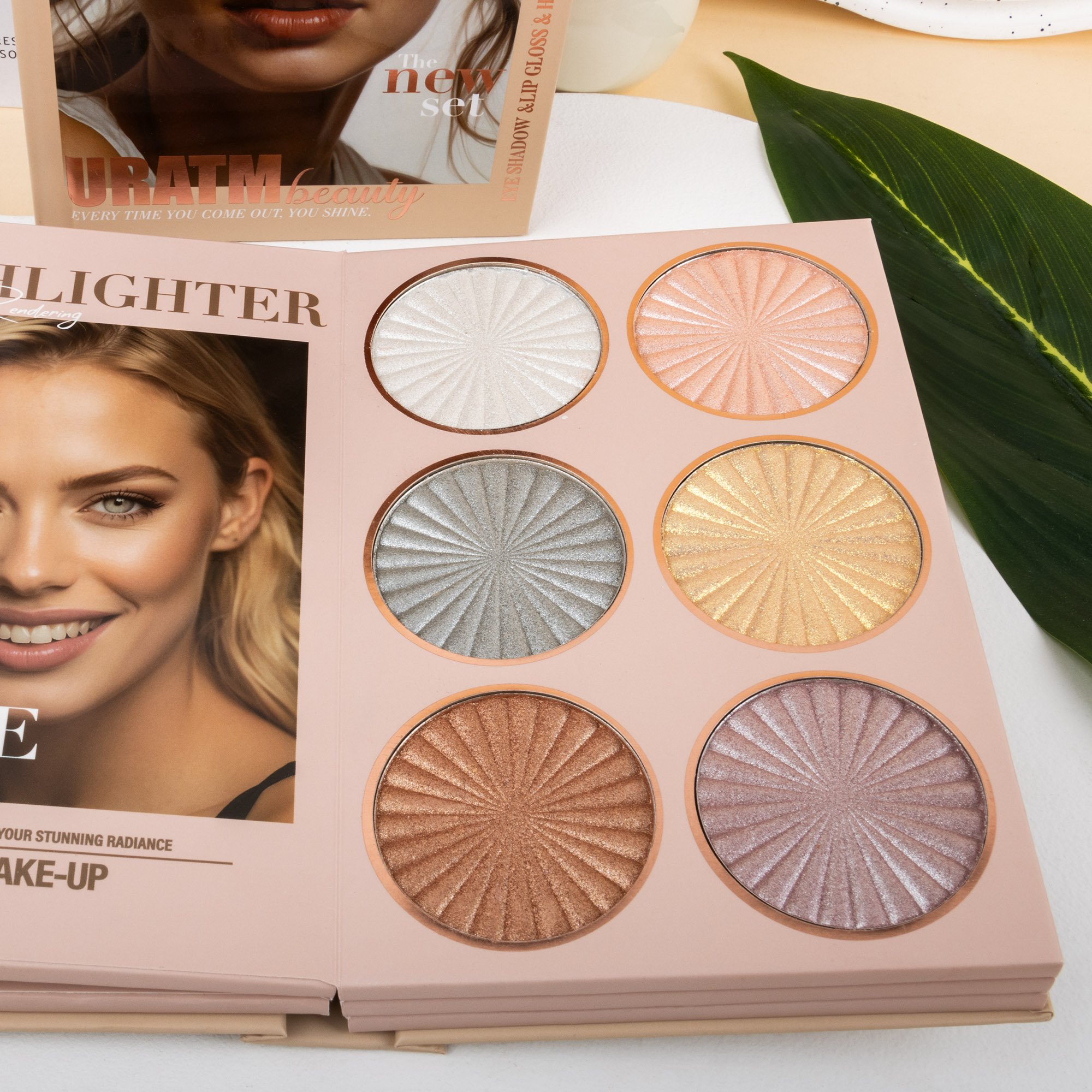 5-Layer Book-Style Foldable Makeup Palette Set Portable & Long-Lasting Contour Blush Highlight Eyeshadow Lipstick