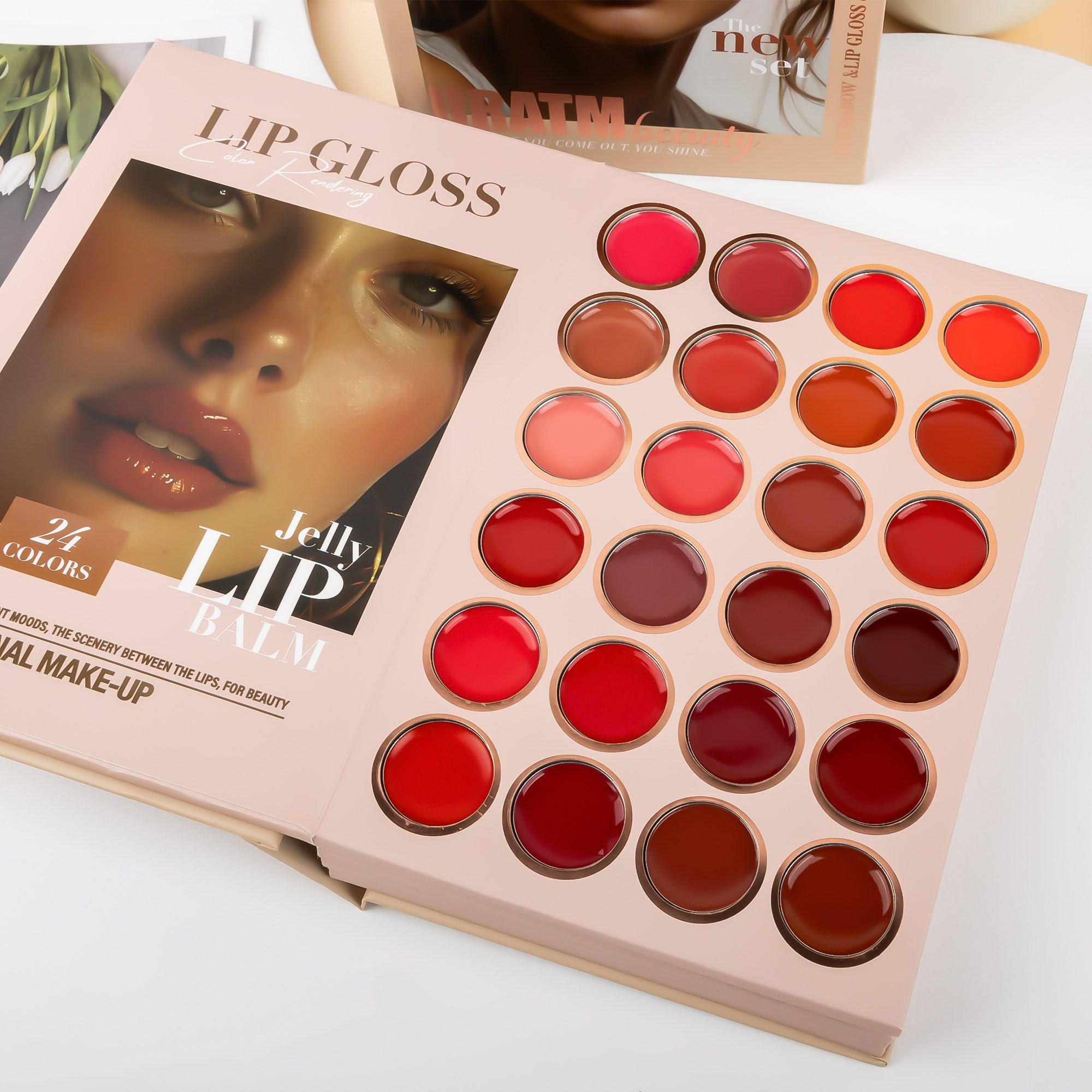 5-Layer Book-Style Foldable Makeup Palette Set Portable & Long-Lasting Contour Blush Highlight Eyeshadow Lipstick