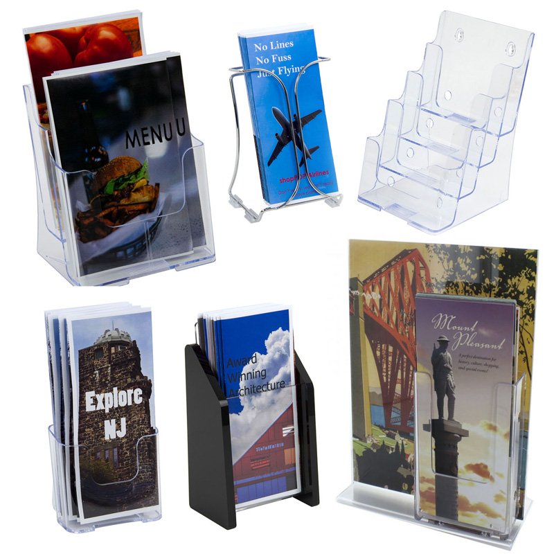 Shop Display A4 Acrylic Stand Holder Laser Cutting Display Stands