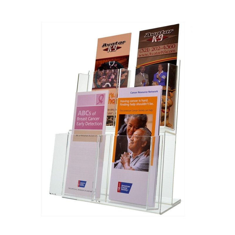 Shop Display A4 Acrylic Stand Holder Laser Cutting Display Stands
