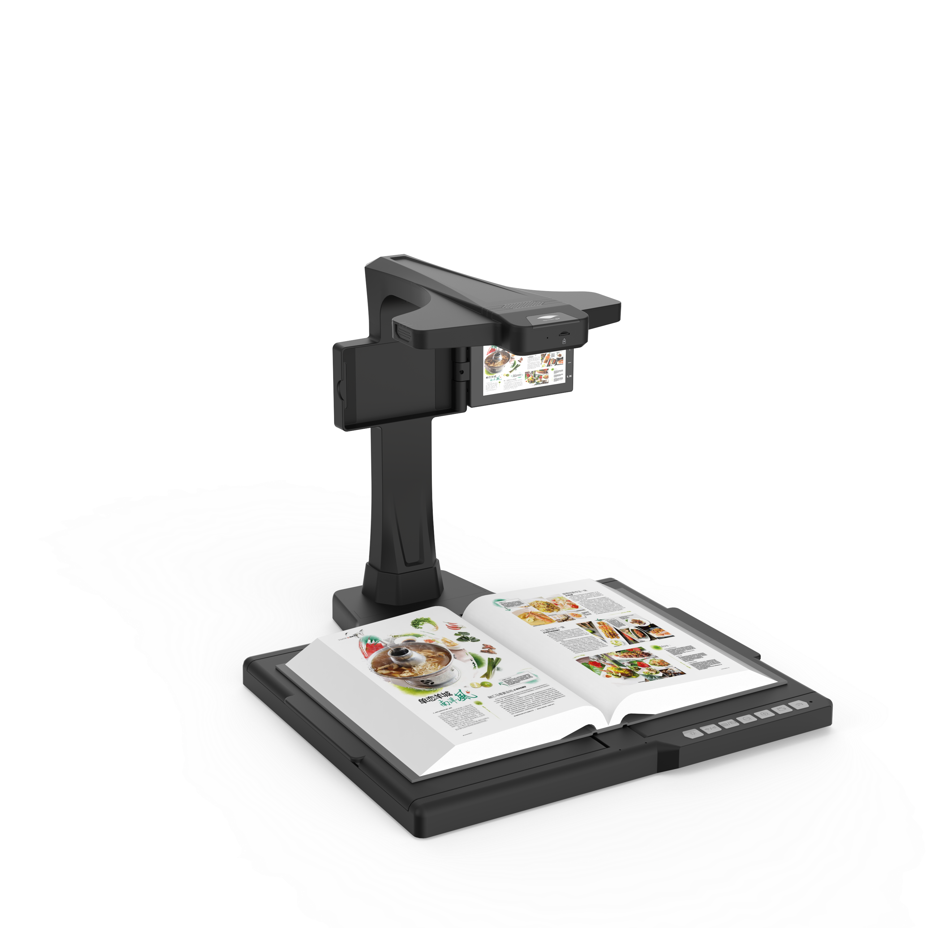 BS3000PRO Laser assisted A3 high resolution high speed Book Scanner with preview screen V-shaped book cradle