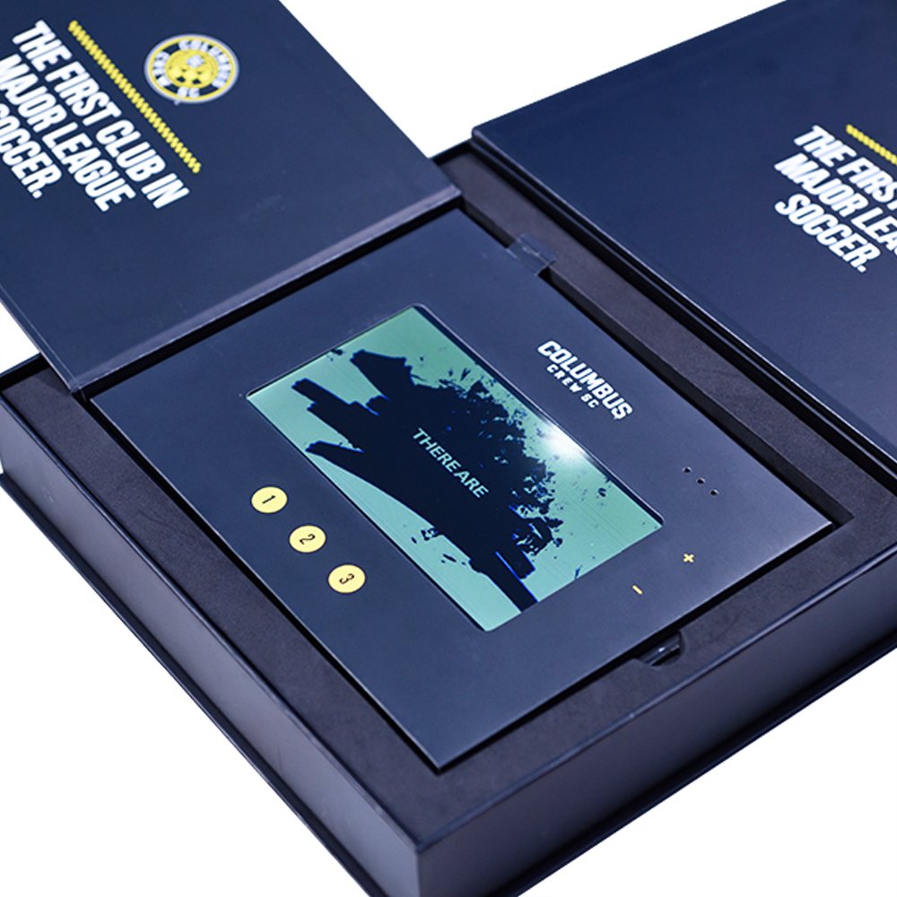 Luxury Video Guest Brochure Card 4GB Memory Business Card Lcd Video Book Invitation Clear lcd screen video box wedding
