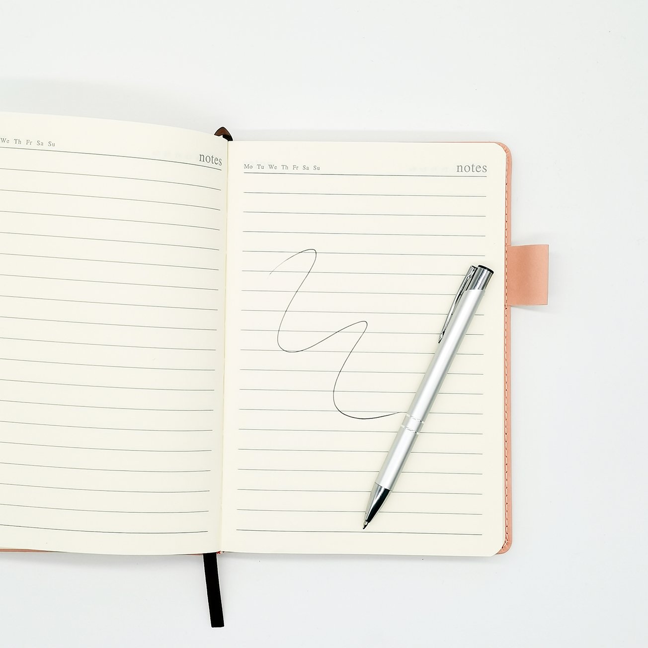 Cheap Custom A5 Size Hardcover PU Leather Journal Notebook Simple Embossed Logo Design Custom Notebook for Students