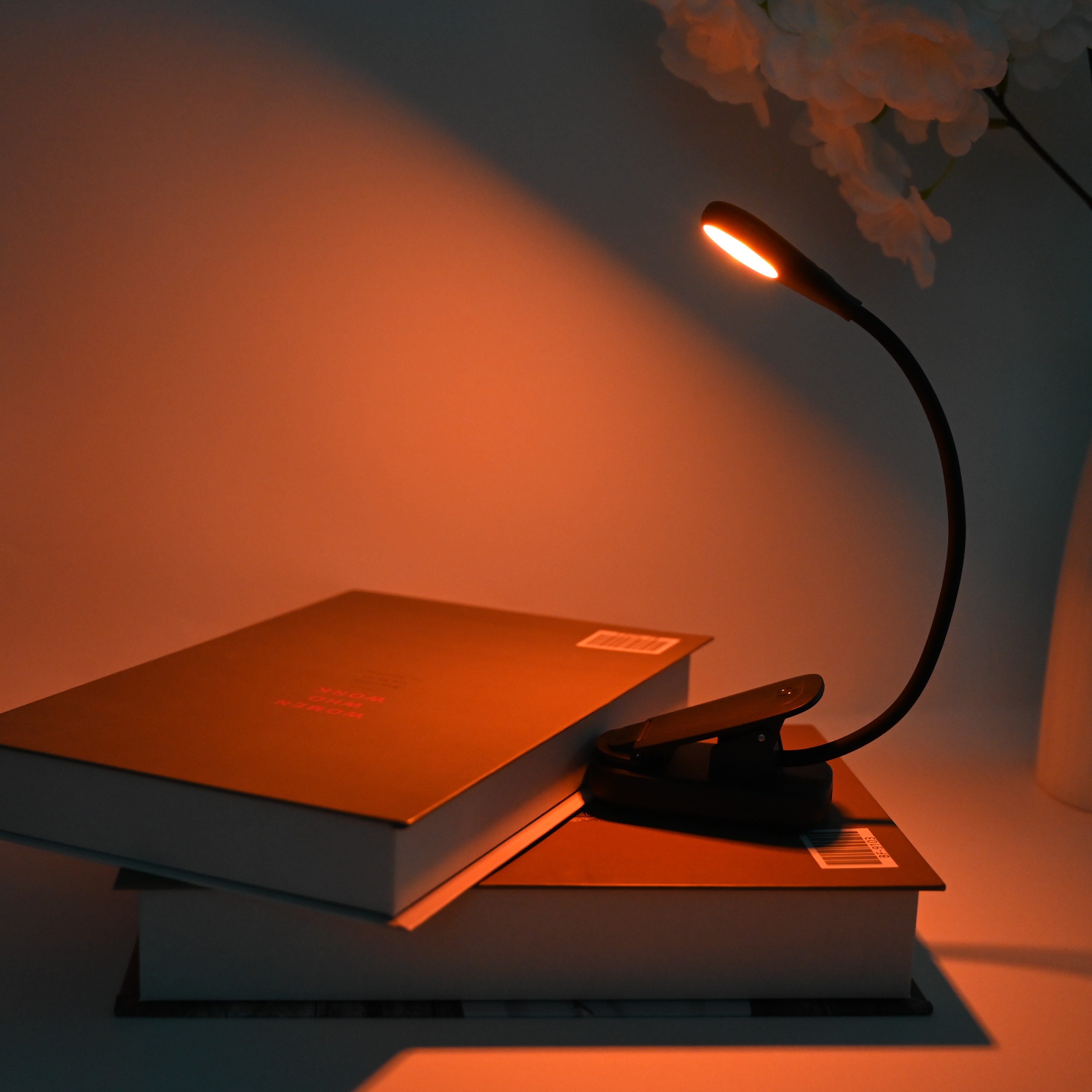 Red Amber Dual On Smart led night light charging Reading light bedside lamp Switch Control book lamp
