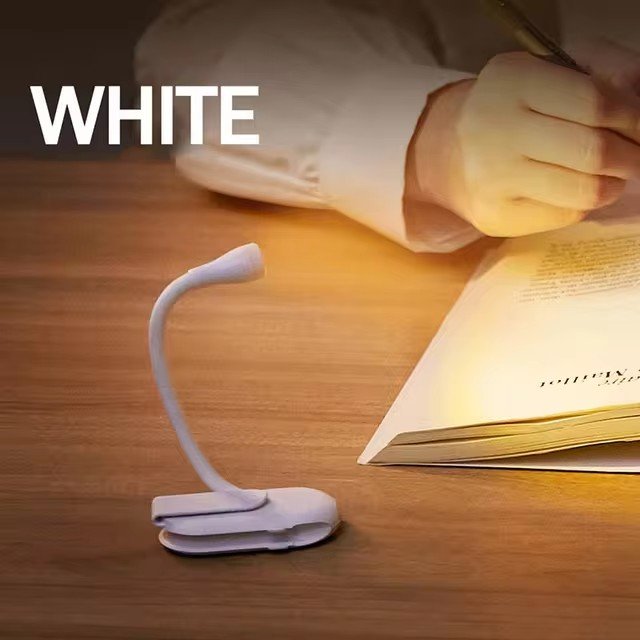 Portable LED Book Lights USB Rechargeable Eye Protection Night Light Mini 360°Clip-On Desk Reading Lamp Travel Bedroom