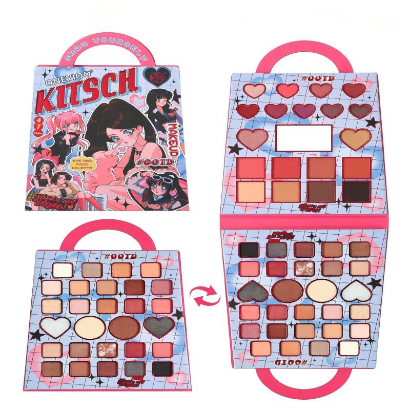 47-Color New style ONEYIOO Eye Shadow Book stage performance Pressed Glitter Eyeshadow Factory Direct Waterproof