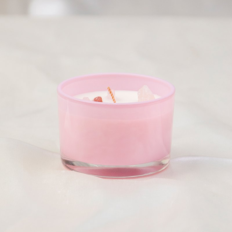 Luxury Custom aromatherapy Crystal infused gem stone candle Soy Wax Aromatic Scented Candles jar Home Decor aromatherapy Candles