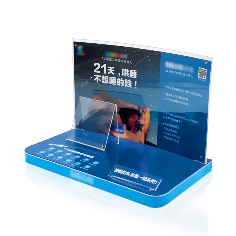 Customized Cosmetic Acrylic Display Cabinet 4 Layers Acrylic Display With LED Light Tobacco Display Stand Cabinet Rack