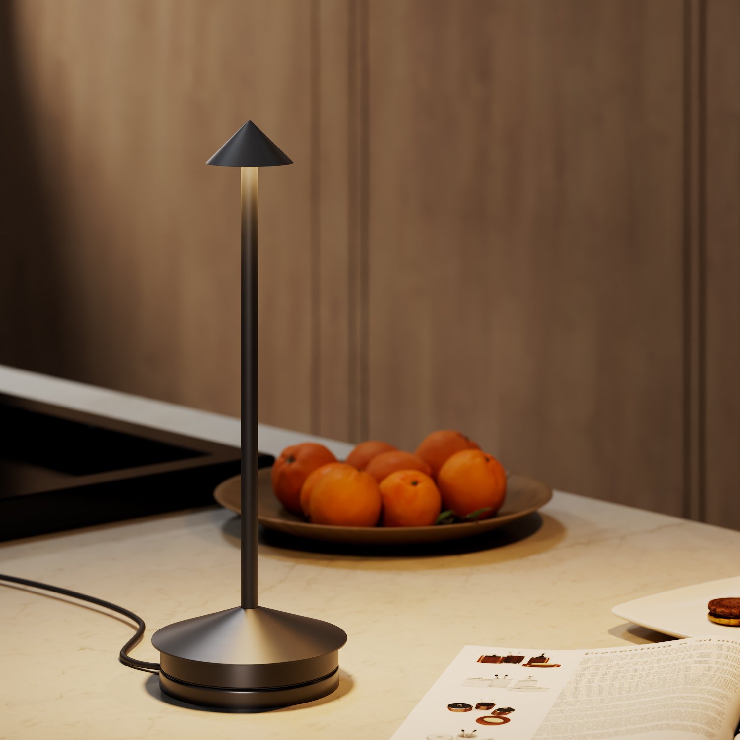 Modern Desk Lamp Type-C Charging Wireless Night Lamp Touch Sensor Restaurant Table Lamp