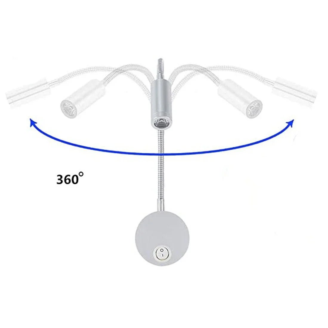 Bedside Working Study Reading Lamp Wall Lamp Sconces 3W LED Book Lamp Wall Night Light Fixtures Spot LED Gooseneck Reading Light