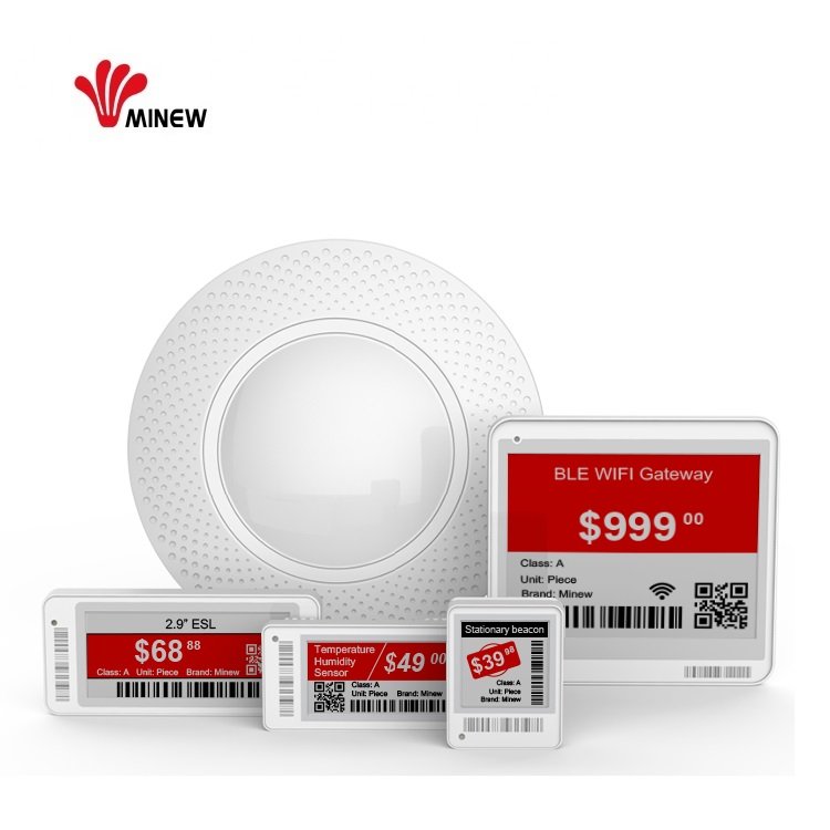 Minew hot-selling flagship e-ink price label electronic label price tag display