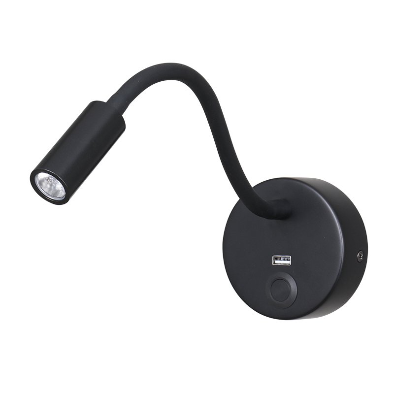 Touch wall reading light Hotel bedside Wall Lamps With USB Outlet Bedroom Headboard Reading Light