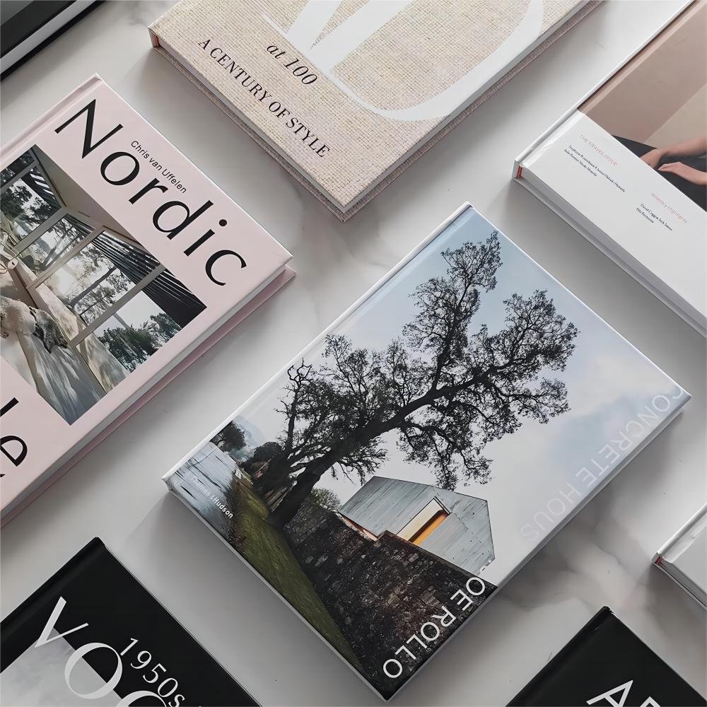 Modern Simple Fashion Model Room Coffee Table Decoration Book Shooting Props Office Bookcase Decorations Real Book
