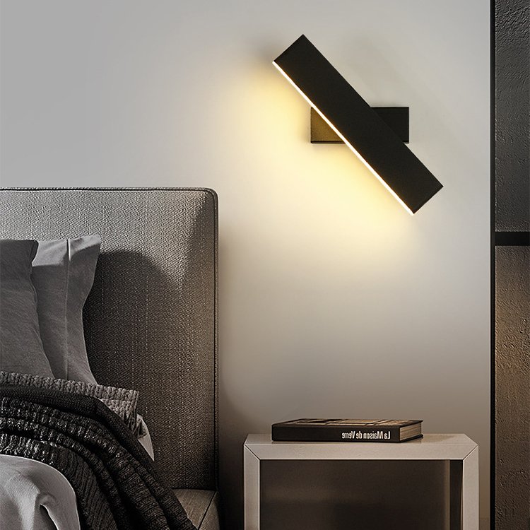 wholesale Nordic bedroom bedside wall lamp living room corridor study reading wall lamp simple modern hotel room rotating lamp