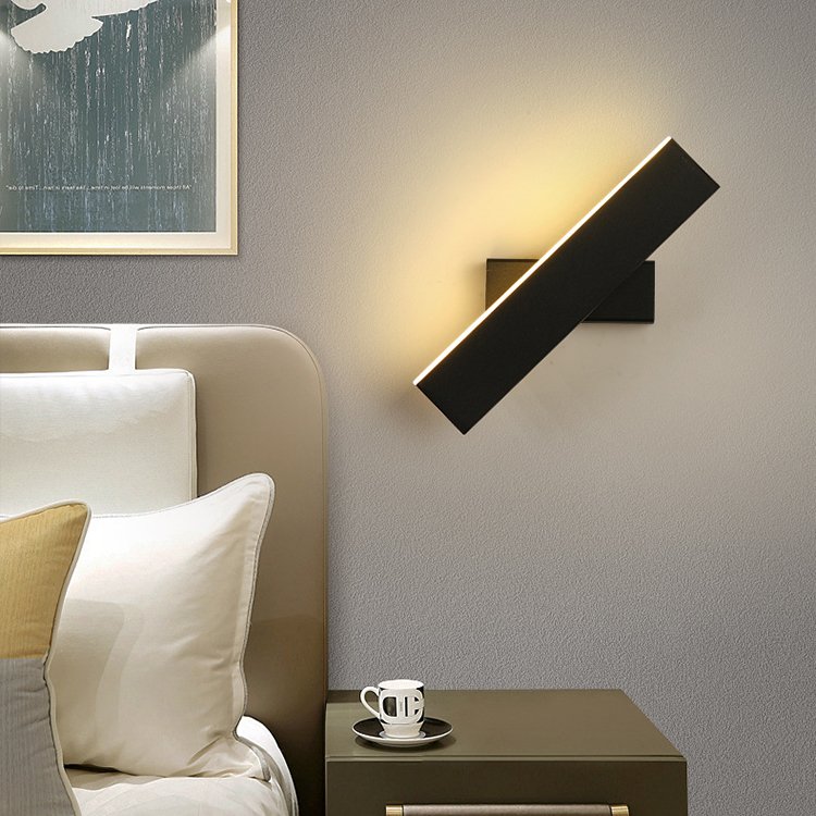 wholesale Nordic bedroom bedside wall lamp living room corridor study reading wall lamp simple modern hotel room rotating lamp