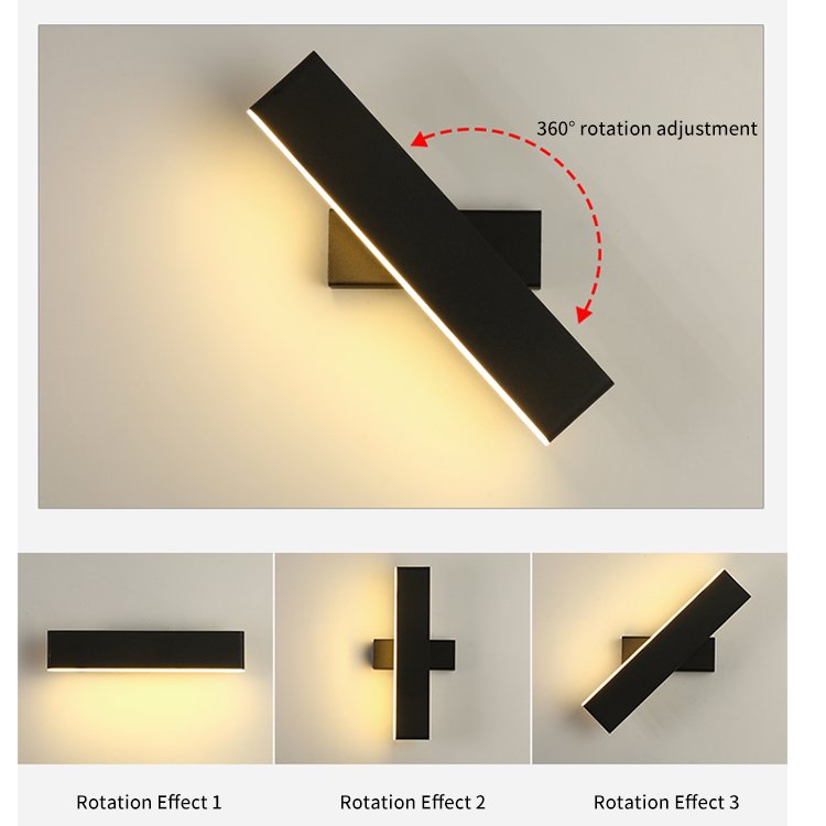 wholesale Nordic bedroom bedside wall lamp living room corridor study reading wall lamp simple modern hotel room rotating lamp