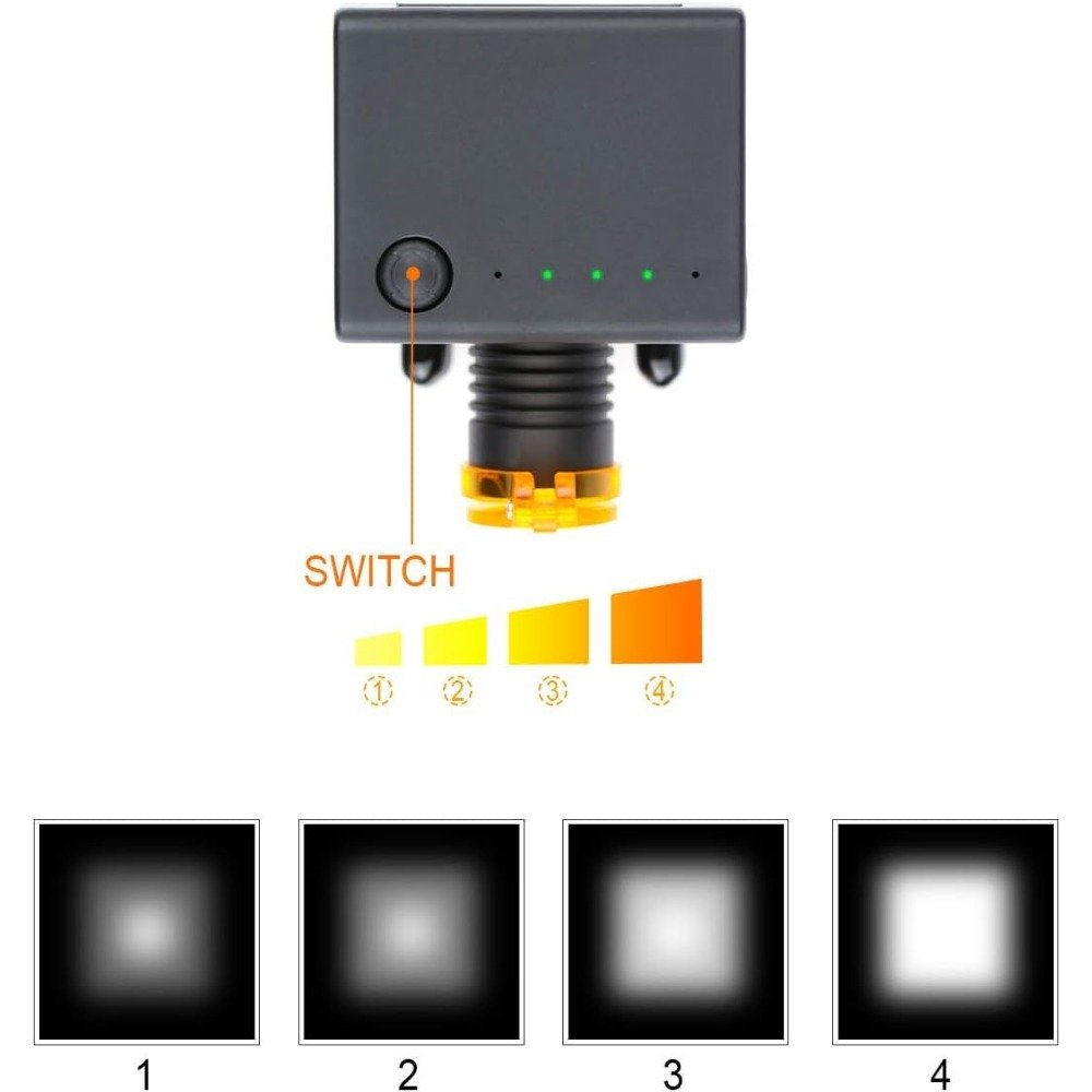 Dental head led light 5W 180 degree rotary angle adjustable brightness dental loupe head light