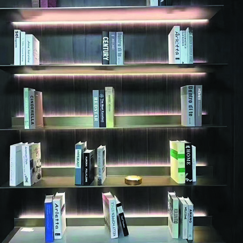 High Quality Multi-Purpose Aluminum Book Shelf Display Shelves Cabinet For Books Led Light Strip Display