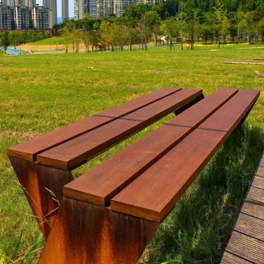 Hot Sale Outdoor Strand Woven Bamboo Bench Panel