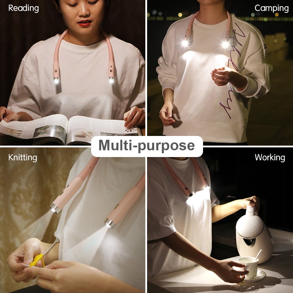 Hot Selling Flexible Rechargeable Led Book Lights Neck Reading Lamp For Reading In Bed Camping Light