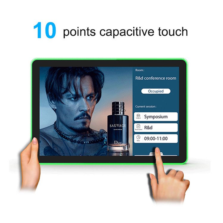 Android 13.3 Inch Wall-Mounted Poe Kiosk Touch Screen Monitor Capacitive Digital Signage for Retail Stores Education Subways