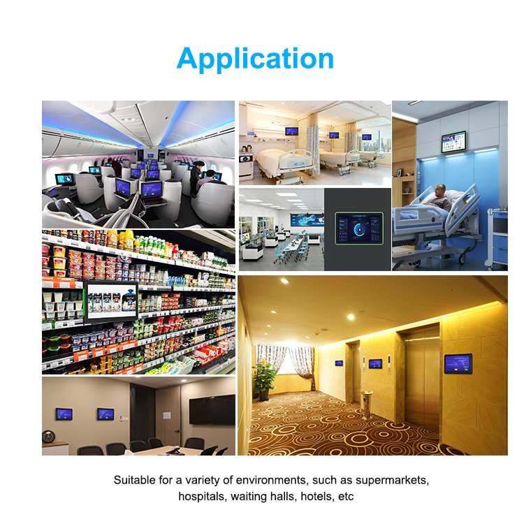 Android 13.3 Inch Wall-Mounted Poe Kiosk Touch Screen Monitor Capacitive Digital Signage for Retail Stores Education Subways