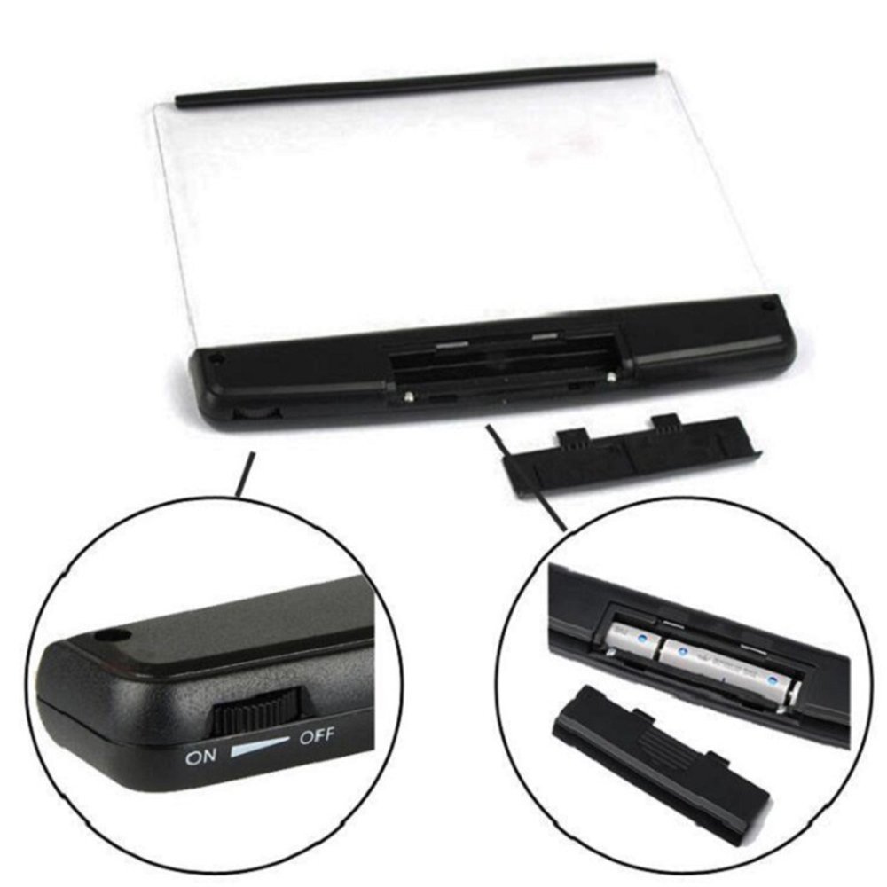 Flat Book Light for Reading in Bed at Night Clear LED Book Full Page Light