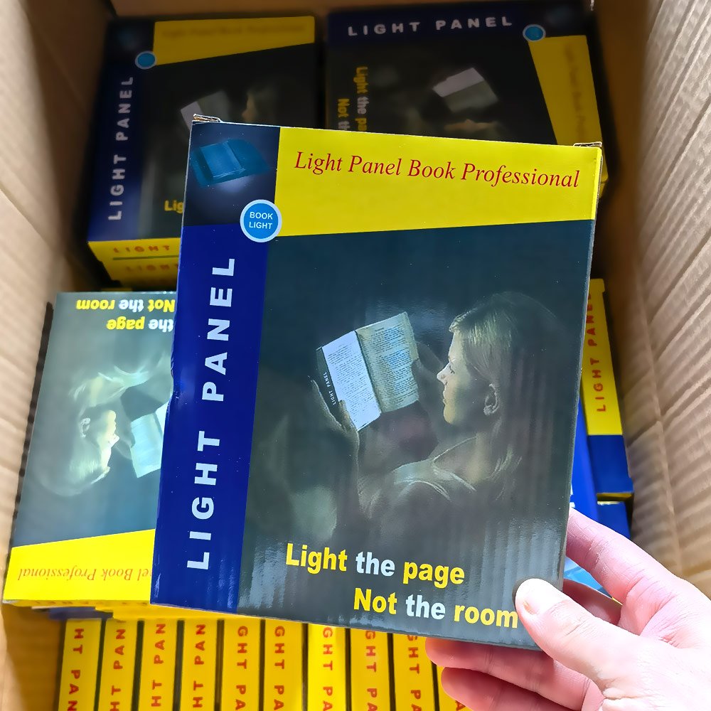 Flat Book Light for Reading in Bed at Night Clear LED Book Full Page Light