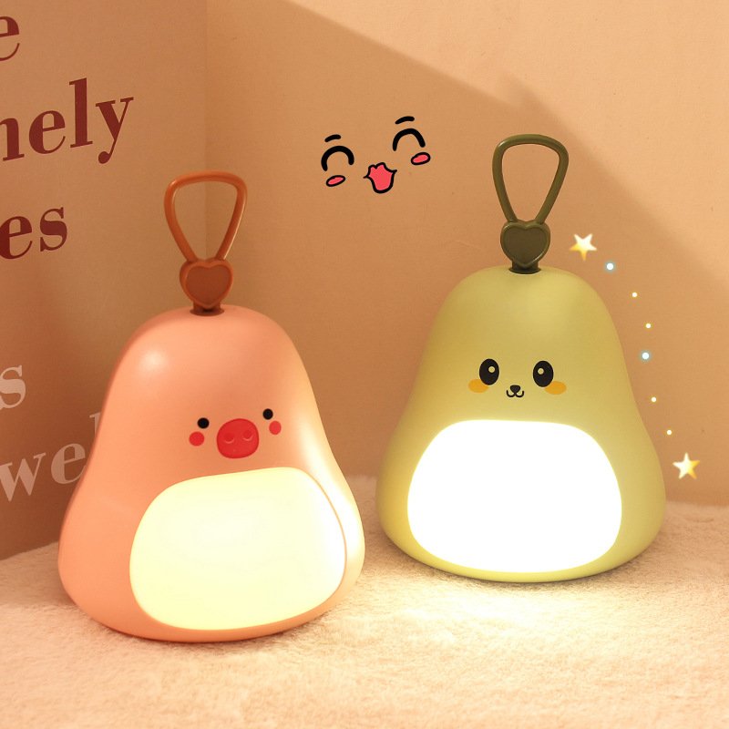 Lovely Cute LED Mommy Night Light Animal Nursing USB Rechargeable RGB White Book Reading Lamp with Hook for Kids Children