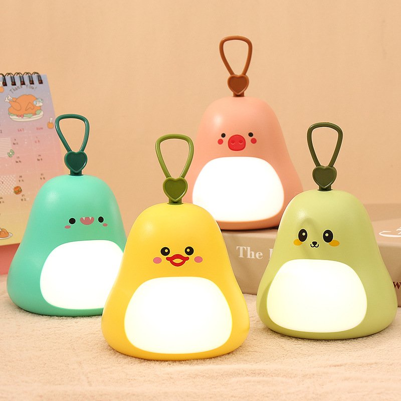 Lovely Cute LED Mommy Night Light Animal Nursing USB Rechargeable RGB White Book Reading Lamp with Hook for Kids Children