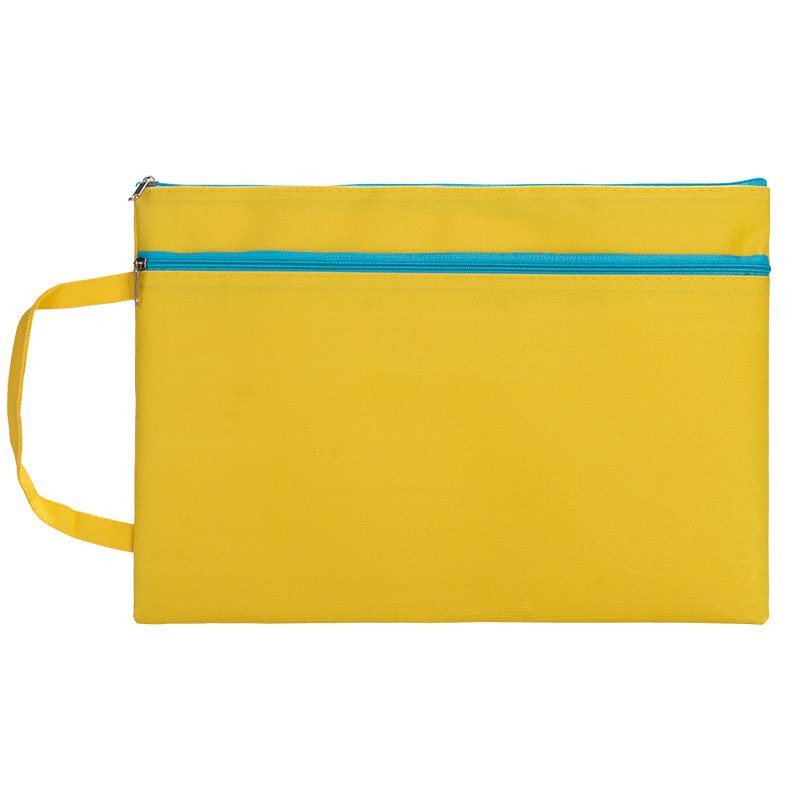 Wholesale custom polyester file folder multi colors waterproof A4 zipper file student book bag polyester document bag