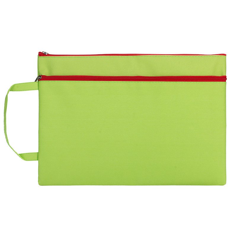 Wholesale custom polyester file folder multi colors waterproof A4 zipper file student book bag polyester document bag