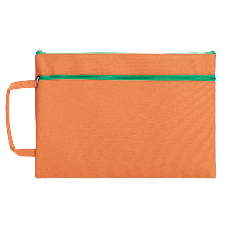 Wholesale custom polyester file folder multi colors waterproof A4 zipper file student book bag polyester document bag