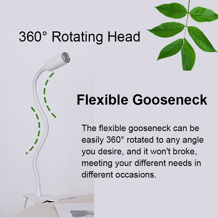 Erp Rohs Book Reading Desk Spot Light Adjustable Modern Portable Home Dormitory Bedroom Lamp Led Lighting Table Lamp With Clip