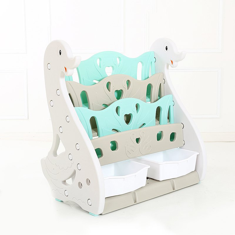 Kindergarten Child Household Organizer Toy Storage Rack Plastic Indoor Children Book Shelf