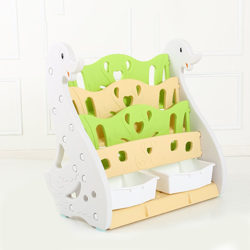 Kindergarten Child Household Organizer Toy Storage Rack Plastic Indoor Children Book Shelf