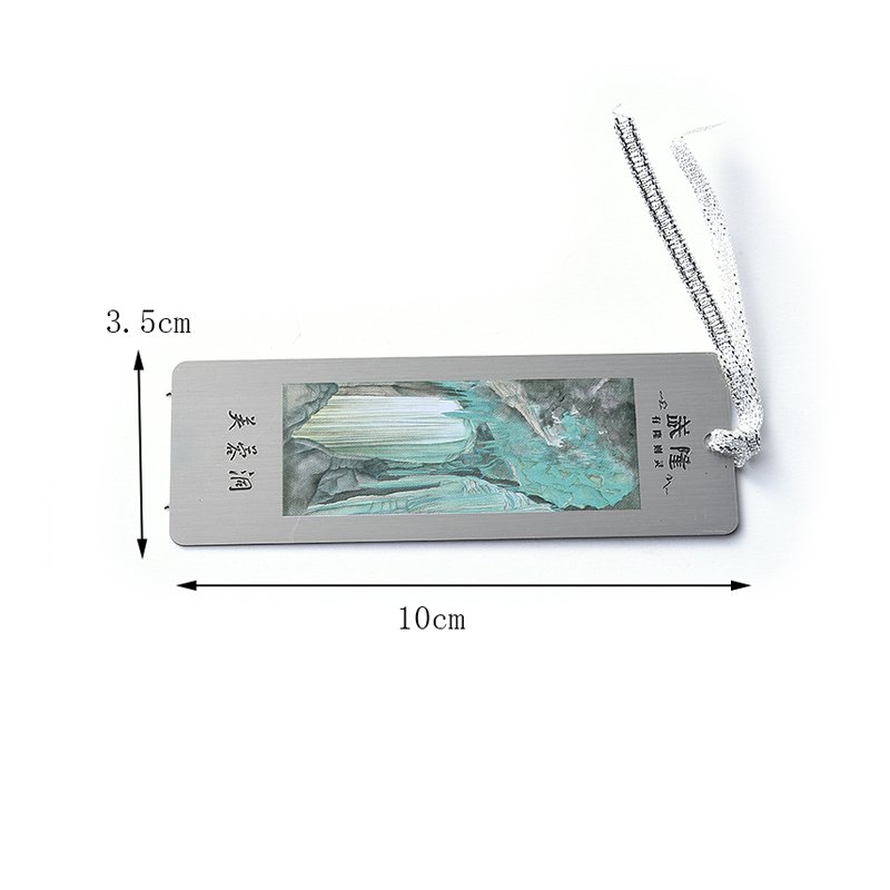 Hot Selling Portable Scenic Area Building Light Green Color Metal Bookmark